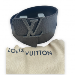 Ceinture Louis Vuitton Grise Boucle LV