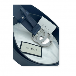 Ceinture Gucci GG Marmont En Cuir Bleu