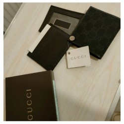 Portefeuille Gucci en Toile et Cuir Monogramme GG Noir